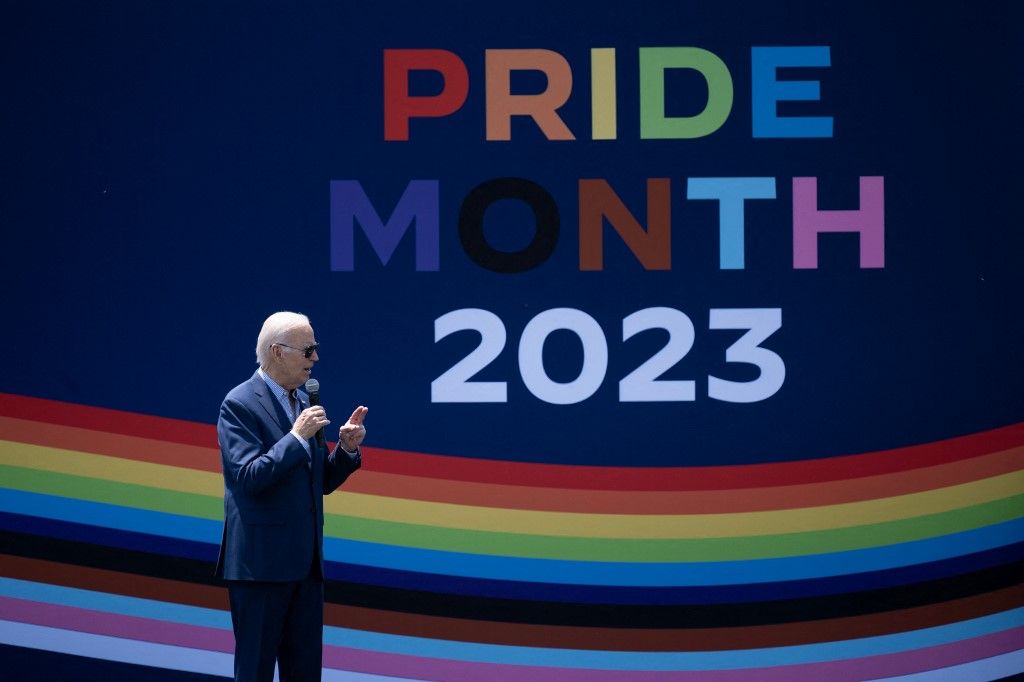 Pride a Fehér Házban 2023-ban: Biden volt mindenidők legrogresszívabb elnöke, s alatta indult erősösödött fel az ellenállás. Brendan Smialowski / AFP