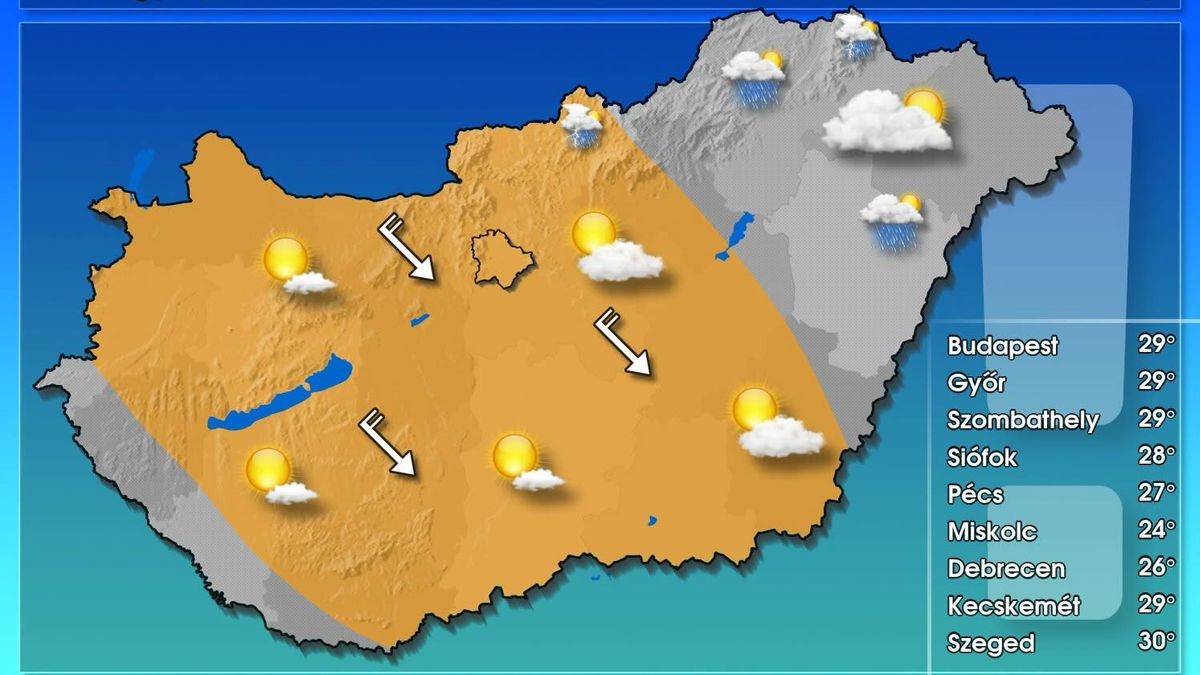 Hidegfront érkezik vasárnap, négy vármegyére figyelmeztetést adtak ki zivatarok miatt