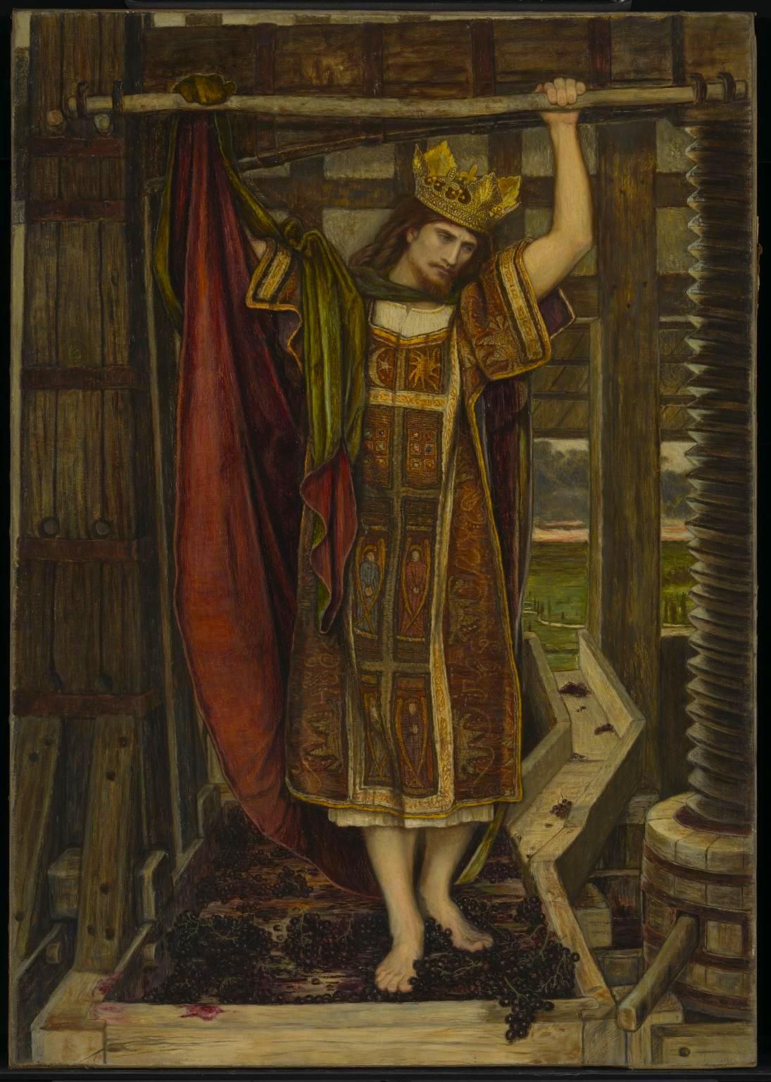 The Wine Press 1864 by John Roddam Spencer Stanhope 1829-1908